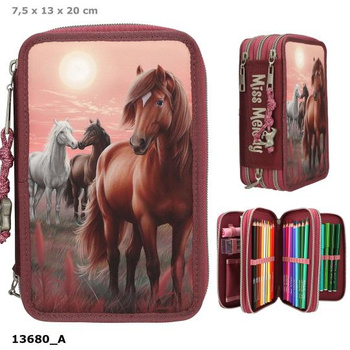 Piórnik potrójny z wyposażeniem Miss Melody Dreamland 13680A