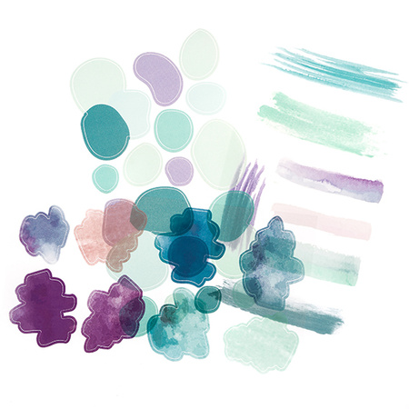 Naklejki transparentne Akwarelowe kształty