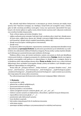 Chodzą słuchy maluchy, czyli ćwiczenia usprawniające percepcję słuchową dla uczniów młodszych klas szkoły podstawowej