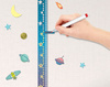 Miarka wzrostu zdrapka dla chłopców kosmiczna przygoda