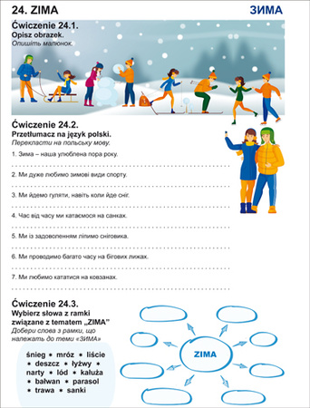 Język polski ćwiczenia tematyczne dla ukraińskich dzieci