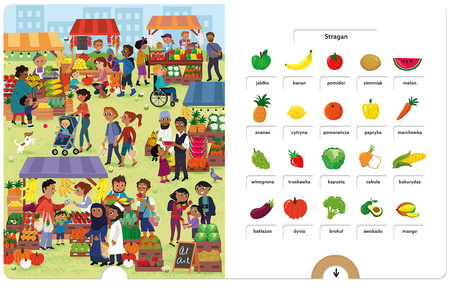 Na zakupach. Słowniczek polsko-angielski. Książka z wysuwankami