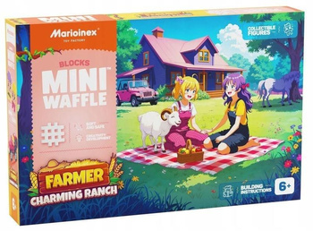 Klocki konstrukcyjne Waffle mini Farmer Urocze Ranczo