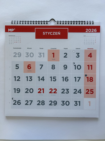 Kalendarz 2026 ścienny motyw Main Paper