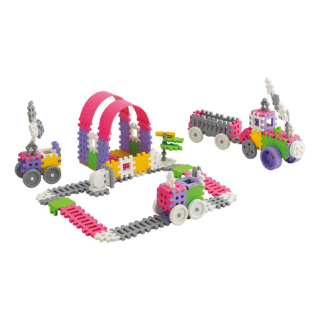 Klocki konstrukcyjne mini konstruktor dla dziewczynki 140 elementów