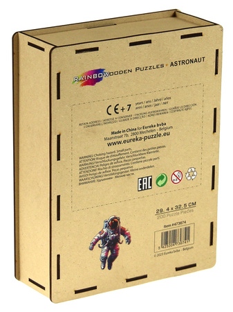 Puzzle 200 drewniane kolorowe Astronauta