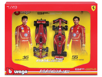 Bburago Model 1:43 Ferrari SF-24 2-pak Leclerc-Sainz 18-36856