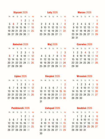 Kalendarz 2026 Kwiaty KSMS-6