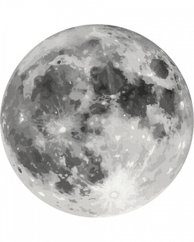 Malowanie po numerach BRUSHME okrągły 40 cm Księżyc