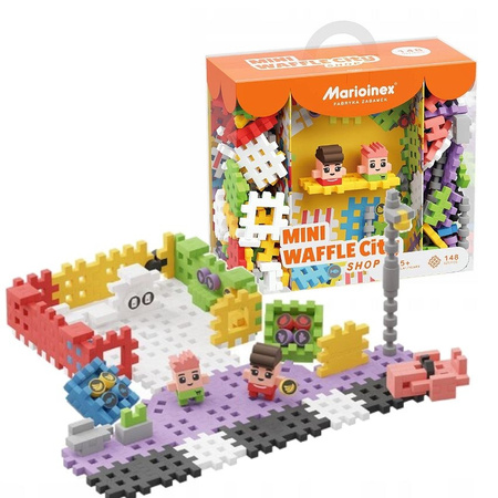 Klocki konstrukcyjne Waffle mini Sklep 148 elementów