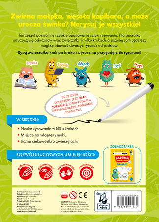 Zwierzęta. Bazgraki uczą się rysować. Kapitan Nauka. Bazgraki