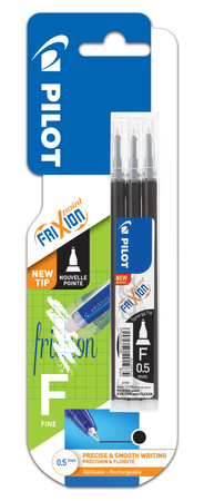 Wkład do wymazywalnego cienkopisu Frixion point czarny 3 szt. Pilot