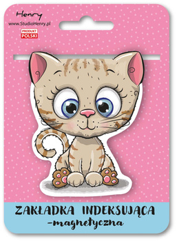 Zakładka magnetyczna Kot beżowy
