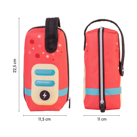 Multipiórnik owalny z 4 piórnikami MILAN ALIENS czerwony