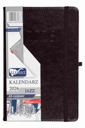 Kalendarz 2026 Jazz A5 dzienny czekoladowy