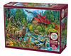 Puzzle 2000 Leśna chatka z czerwonym dachem 113114