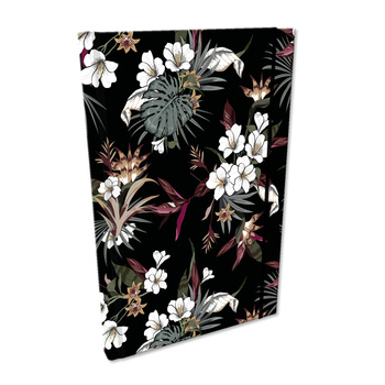 Notes A5 kratka z gumką Soft Touch Tropikalne Kwiaty