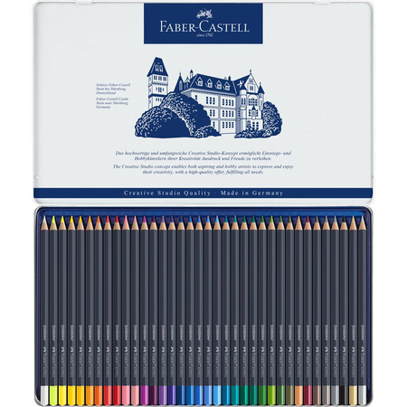 Kredki ołówkowe Goldfaber Faber-Castell 36 kolorów opakowanie metalowe