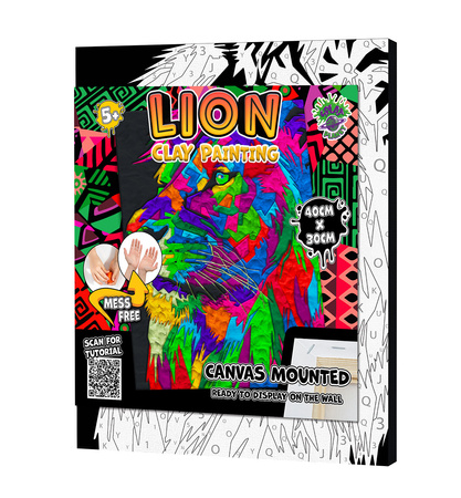Obraz do wyklejania plasteliną wzór lew