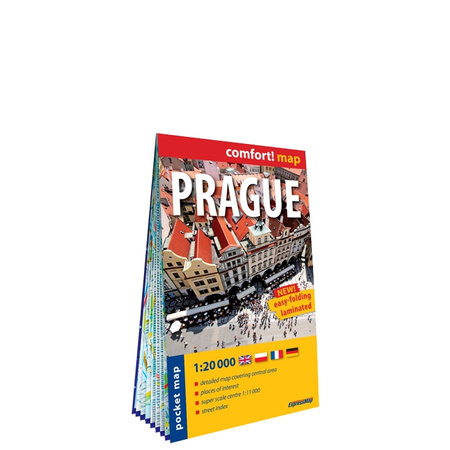 Prague pocket map 1:20 000 laminat midi 2023