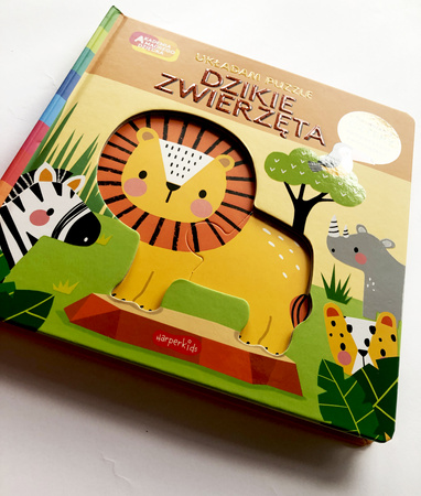 Dzikie zwierzęta. Akademia mądrego dziecka. Układam puzzle