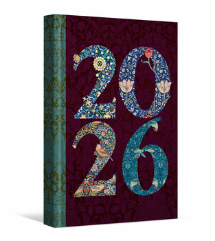 Kalendarz 2026 tygodniowy Cyfry burgund