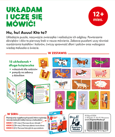 Puzzle Zwierzęta Pierwsze puzzle Kapitan Nauka