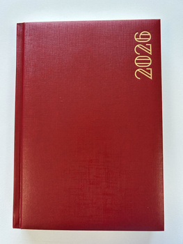 Kalendarz 2026 książkowy A5 czerwony