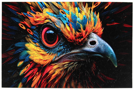 Puzzle 200 drewniane kolorowe Ptak