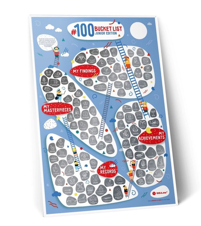 Plakat zdrapka 100 bucketlist junior edition