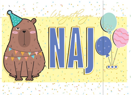 Karnet B6 składany Kapibara