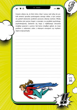 Odkrywam swoje supermoce karty z zadaniami podnoszącymi poczucie własnej wartości oraz wzmacniającymi samoocenę uczniów