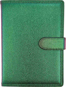 Kalendarz 2026 B5 dzienny z zapięciem hologram zielony