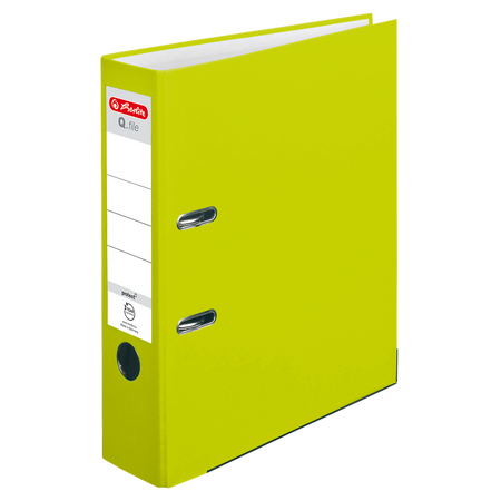 Segregator A4 Herlitz Q.File PP 8cm neon zielony