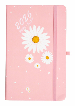 Kalendarz 2026 18 m-cy Hip hop A5 tygodniowy stokrotka morelowa