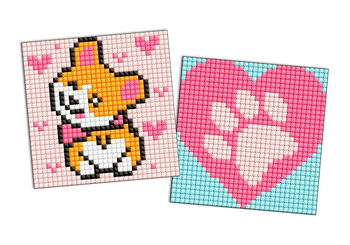 Diamentowa mozaika na naklejce IDEYKA 9x9 cm kids Corgi