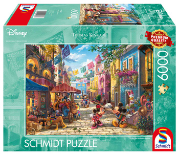 Puzzle 6000 PQ T.Kinkade Myszka Miki and Minnie w Meksyku 112334
