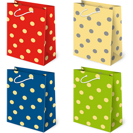 Torebki ozdobne T4-142 Grochy 10 sztuk