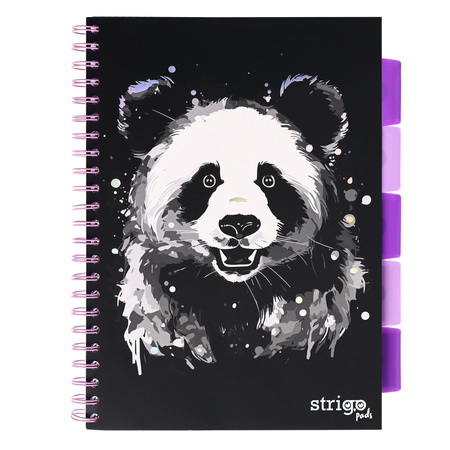 Kołozeszyt Strigo A4 Project Book Panda czarny kratka