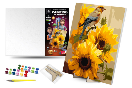 Malowanie po numerach Zięba na psiance 40x50 cm