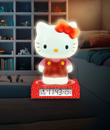 Lampka 3D z budzikiem Hello Kitty HK50198