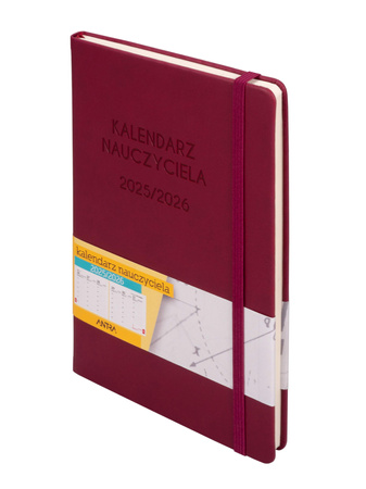Kalendarz Nauczyciela 2025/2026 A5 TDW  bordowy