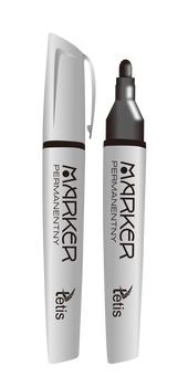 Paczka Marker permanentny czarny 12 sztuk