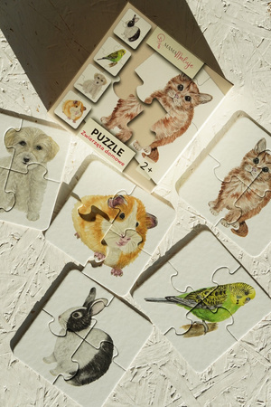 Puzzle 4 elementowe Zwierzęta domowe