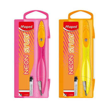 Cyrkiel Study Neon z wkładami grafitowymi 1szt.mix