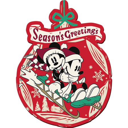 Puzzle160 drewniane konturowe Świąteczna przygoda Mickey i Minni 20192