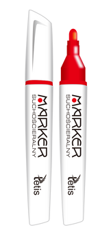 Paczka Marker suchościeralny czerwony 12 sztuk