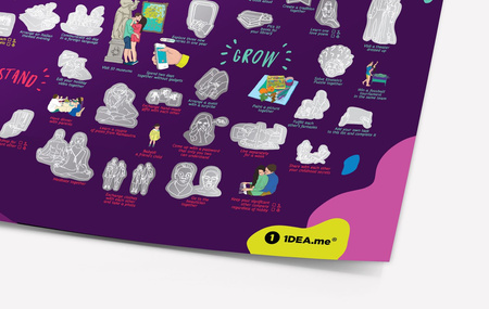 Plakat zdrapka 100 bucketlist love edition