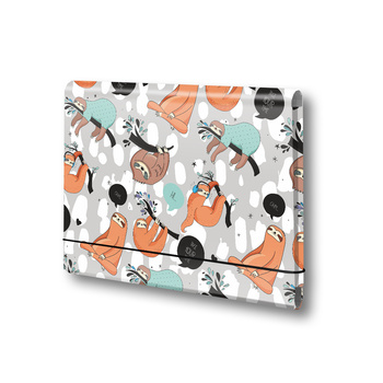 TECZKA ŁAMANA A5 NA GUMKĘ T 0122 LENIWCE FOLIA MAT NIERYSUJĄCA