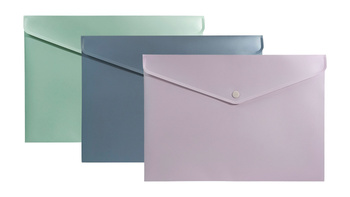 Paczka Teczka A4 koperta PP morandi mix kolorów 10 sztuk